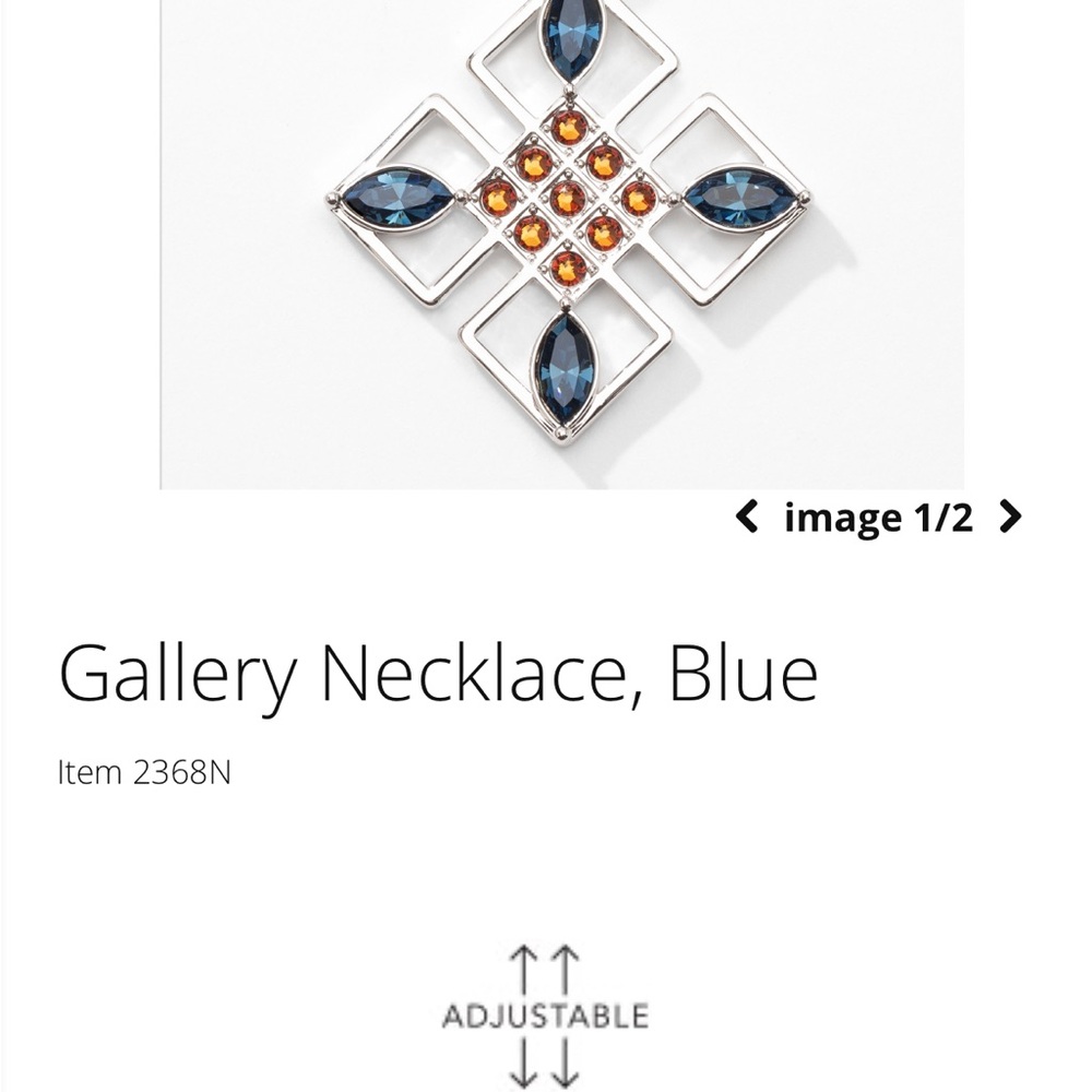Touchstone Crystal Blue and Orange Necklace